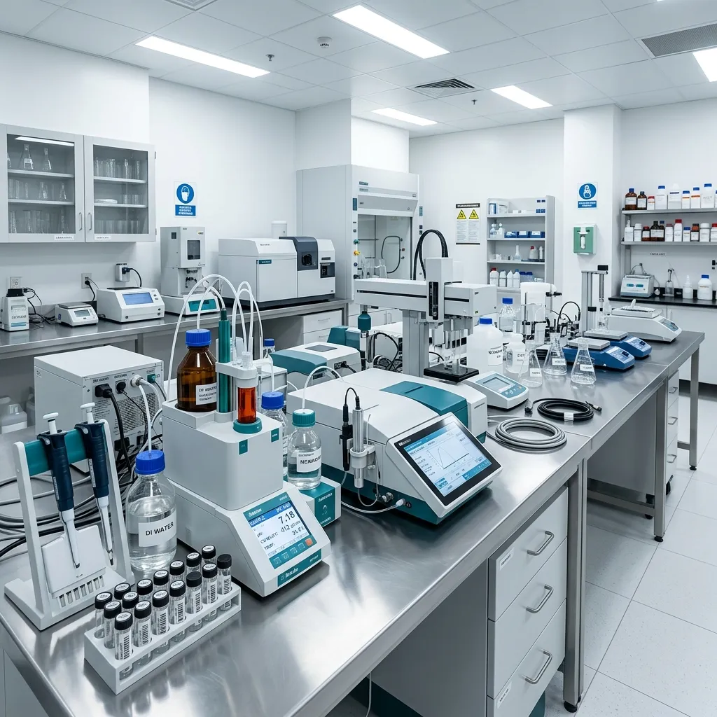 Modern state-of-the-art water testing laboratory